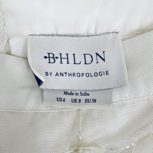 BHLDN Remy Beaded Skirt Bridal Size‎ 4 (runs small) - Picture 9 of 11